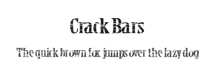 Crack Bars by Xerographer Fonts β Decorative Font