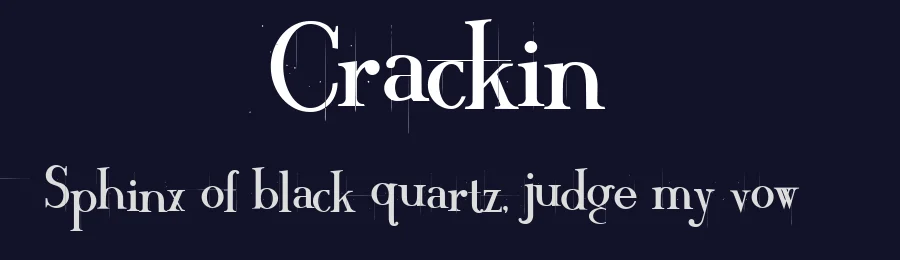 Crackin by Måns Grebäck — Decorative Font — thumbnail 2