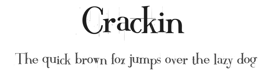 Crackin by Måns Grebäck — Decorative Font