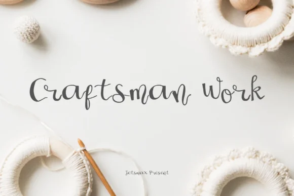 Craftsman Work Font by Jetsmax Studio — Script Handwritten Font