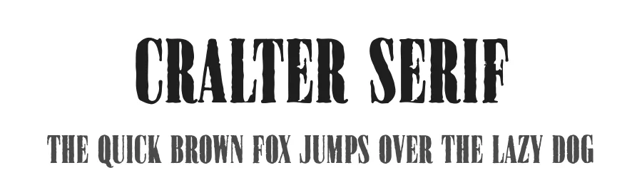 Cralter Serif