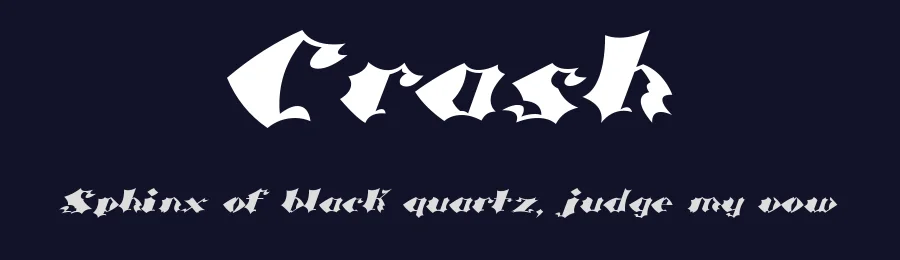 Crash by C-Font — Blackletter Font — thumbnail 2