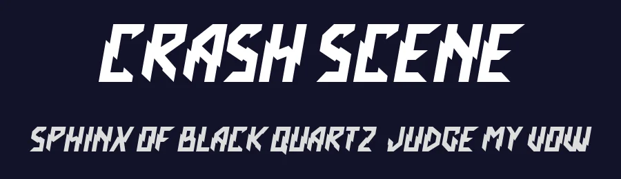 Crash Scene by Omen Type — Display Font — thumbnail 2