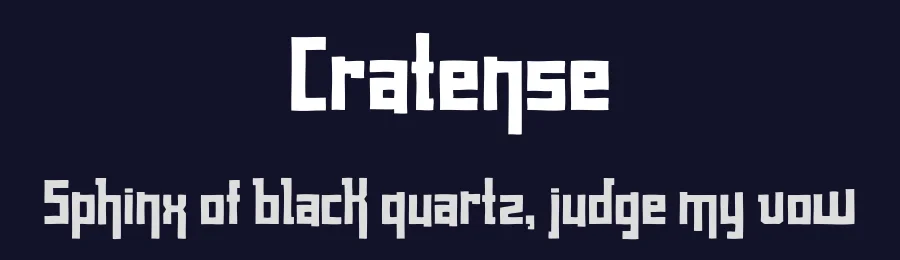 Cratense by Lucélia Barbosa — Display Font — thumbnail 2