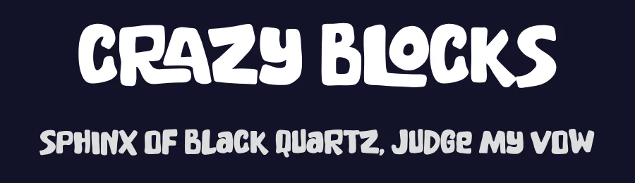 Crazy Blocks by Ronny Studio — Decorative Font — thumbnail 2