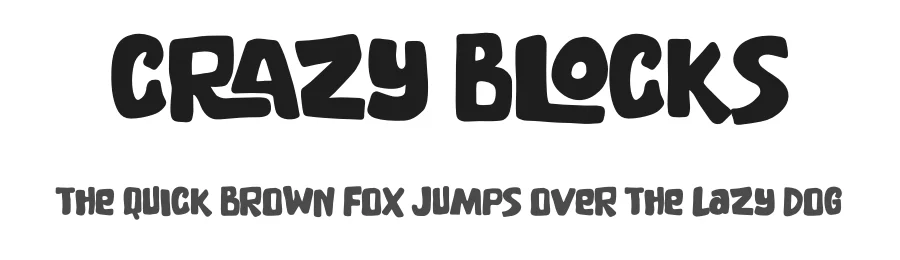 Crazy Blocks by Ronny Studio β Decorative Font