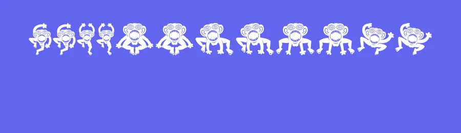 Crazy Monkey by Vladimir Nikolic — Dingbats Font — thumbnail 3