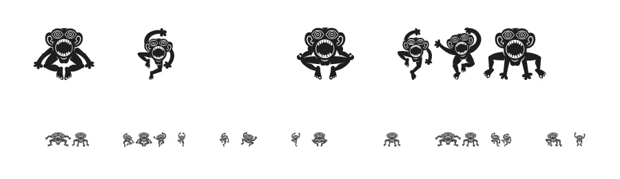 Crazy Monkey by Vladimir Nikolic — Dingbats Font