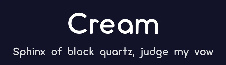 Cream by Shaped Fonts — Sans Serif Font — thumbnail 2