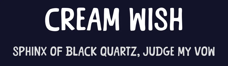 Cream Wish by Khurasan — Decorative Font — thumbnail 2