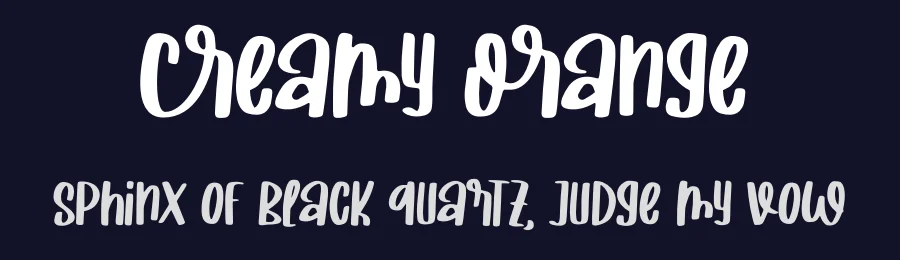 Creamy Orange by Asd Studio — Script Handwritten Font — thumbnail 2
