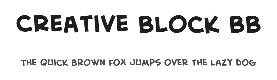 Creative Block BB by Blambot — Decorative Font