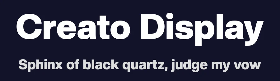 Creato Display by Lafontype — Sans Serif Font — thumbnail 2