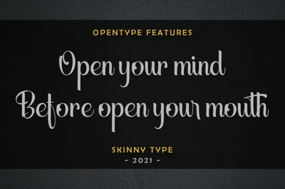 Creattion Font by Skinny type by Skinny type — Script Handwritten Font — thumbnail 3