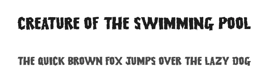 Creature of the swimming pool