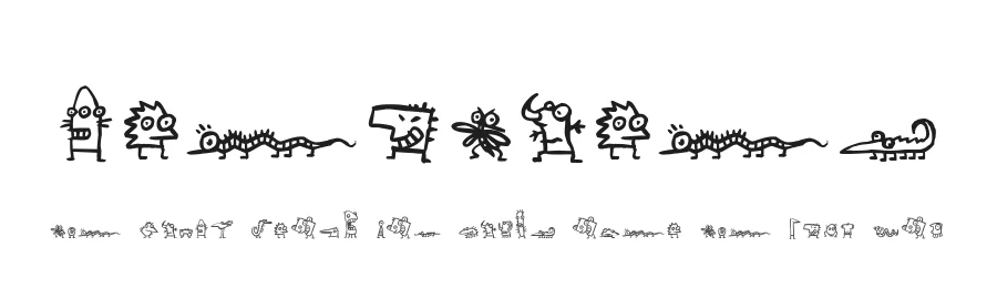 Creatures by Eyesaw Fontz — Dingbats Font