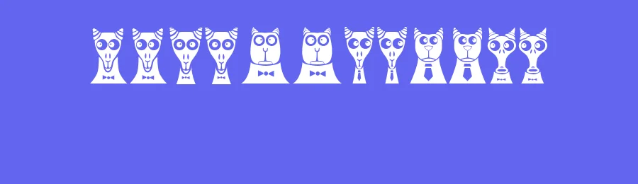 Creatures with Horns by Vladimir Nikolic — Dingbats Font — thumbnail 3