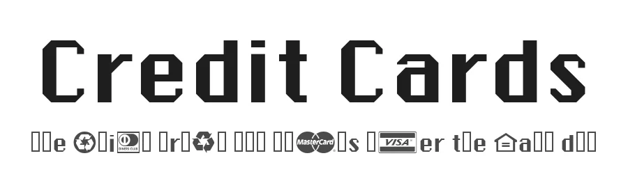 Credit Cards by Richard William Mueller — Dingbats Font