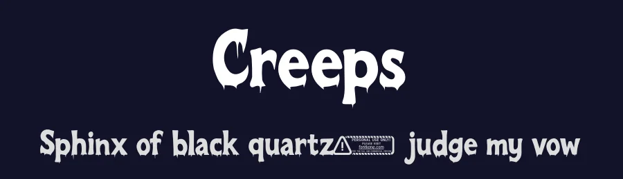 Creeps by Kong Font — Decorative Font — thumbnail 2