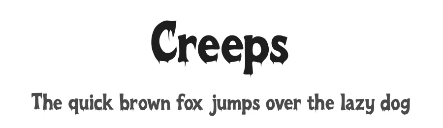 Creeps by Kong Font — Decorative Font