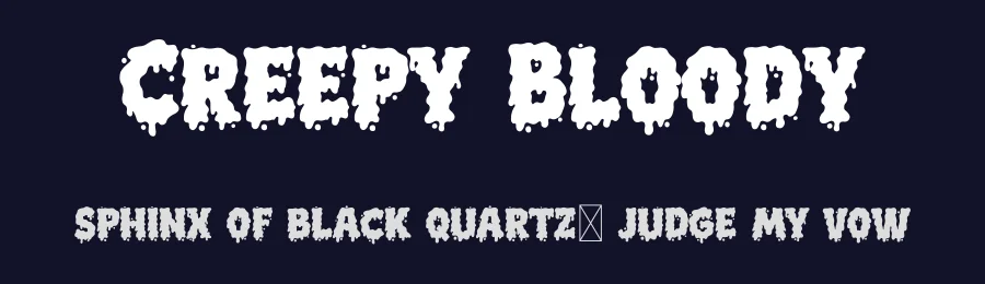 Creepy Bloody by Blankids — Decorative Font — thumbnail 2