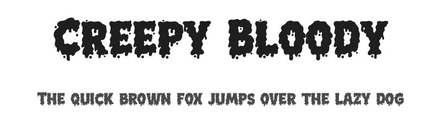 Creepy Bloody by Blankids — Decorative Font