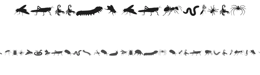 Creepy Crawlies by Iconian Fonts β Dingbats Font