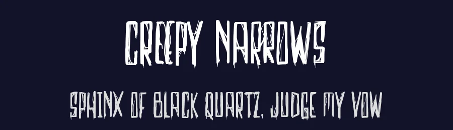 Creepy Narrows by Horror Font — Decorative Font — thumbnail 2
