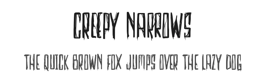 Creepy Narrows by Horror Font — Decorative Font