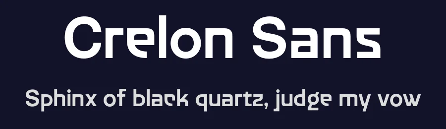 Crelon Sans by Måns Grebäck — Sans Serif Font — thumbnail 2