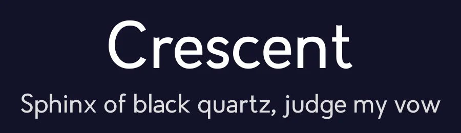 Crescent by Rachel Murawski — Sans Serif Font — thumbnail 2