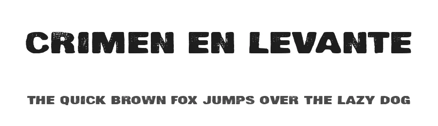 Crimen en Levante by Woodcutter β Decorative Font