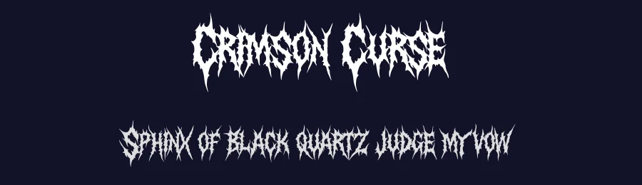 Crimson Curse by Muhammad Yafinuha — Blackletter Font — thumbnail 2