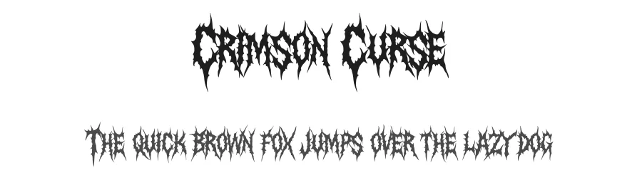 Crimson Curse by Muhammad Yafinuha — Blackletter Font