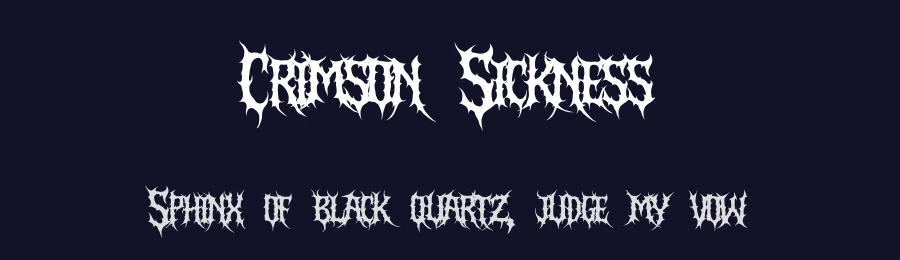 Crimson Sickness by Muhammad Yafinuha — Blackletter Font — thumbnail 2