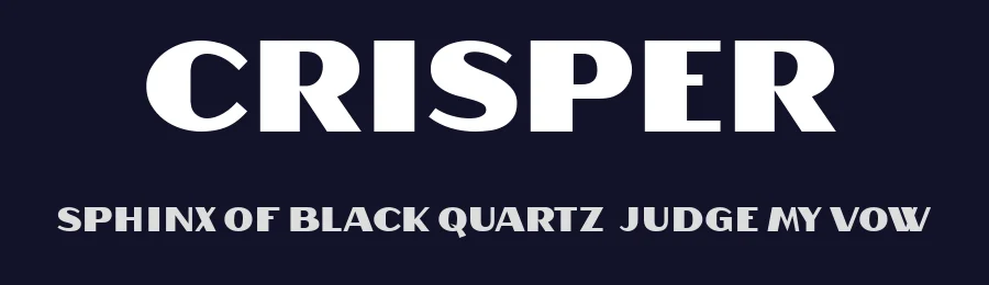 Crisper by Vladimir Nikolic — Sans Serif Font — thumbnail 2