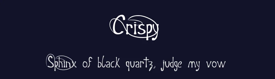 Crispy by D. L. — Decorative Font — thumbnail 2
