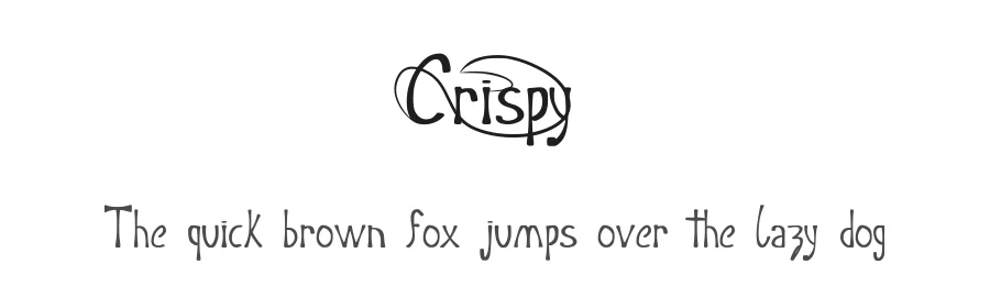 Crispy by D. L. — Decorative Font