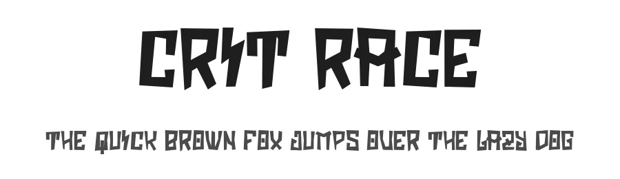 Crit Race by Alexa — Decorative Font