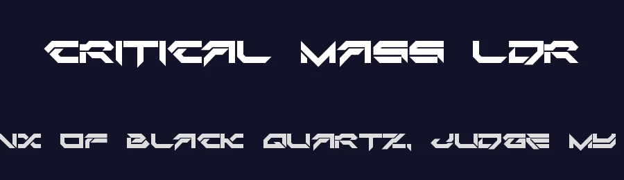 Critical Mass LDR by Neoqueto — Display Font — thumbnail 2