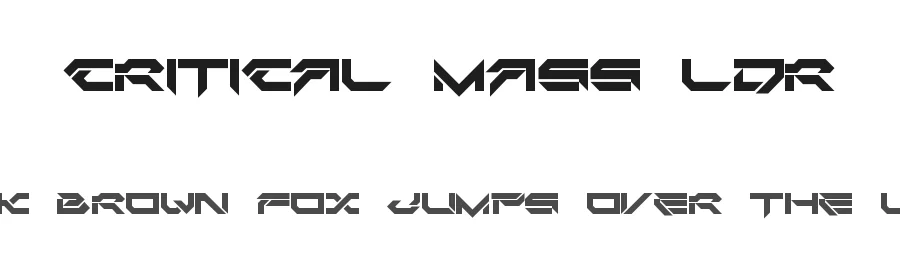 Critical Mass LDR by Neoqueto — Display Font