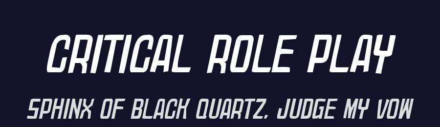 Critical Role Play by Joseph Dawson — Decorative Font — thumbnail 2