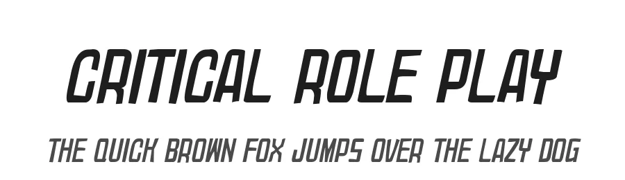 Critical Role Play by Joseph Dawson β Decorative Font