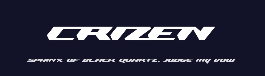 Crizen by Mocha Frappuccino — Display Font — thumbnail 2