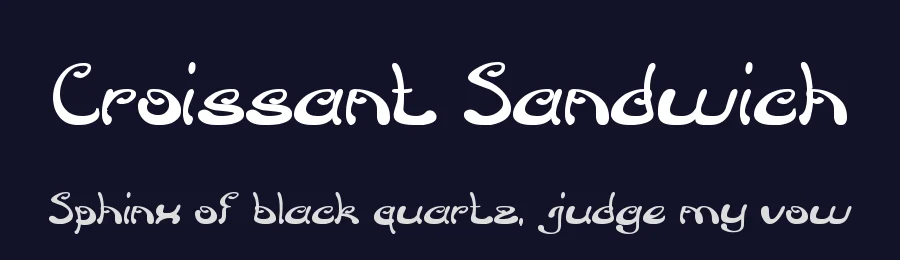 Croissant Sandwich by weknow — Decorative Font — thumbnail 2
