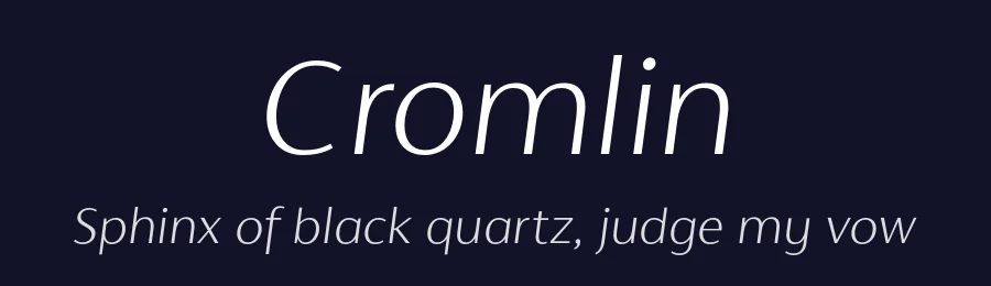 Cromlin by Font People — Sans Serif Font — thumbnail 2