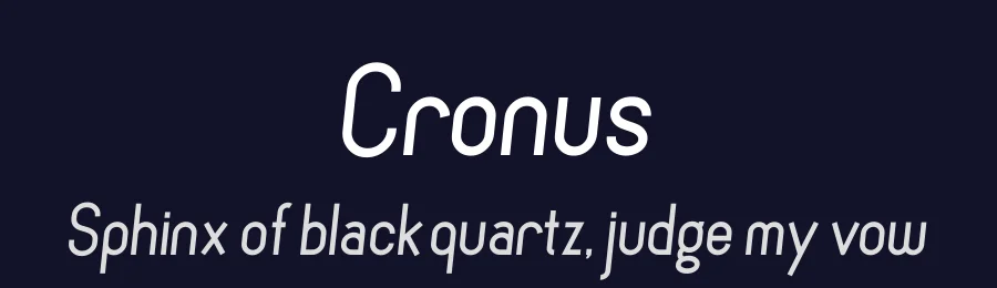 Cronus by Sharkshock — Sans Serif Font — thumbnail 2