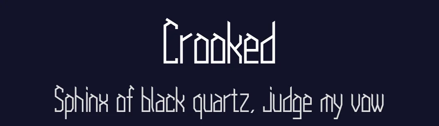 Crooked by green egg — Display Font — thumbnail 2