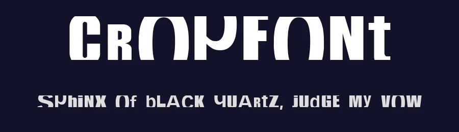 CropFont by Thomas Canale — Decorative Font — thumbnail 2