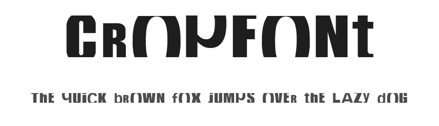 CropFont by Thomas Canale — Decorative Font
